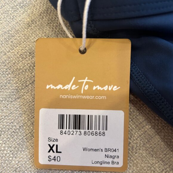 NWT Nani Swimwear Niagara Longline Bra - XL - Picture 3 of 3